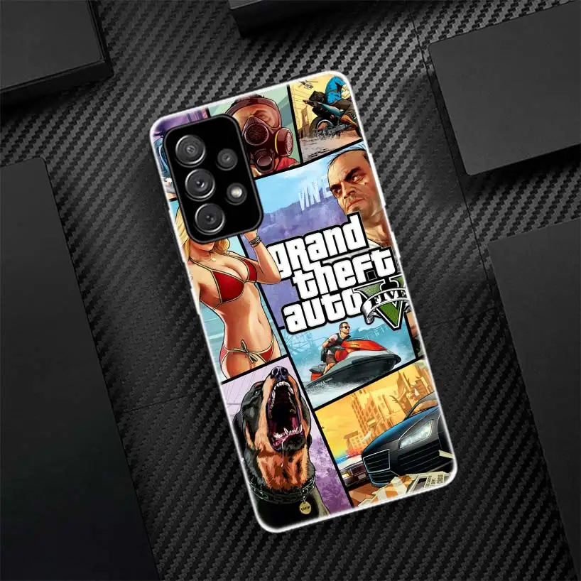 Grand Theft Auto GTA GTA5 Silicon Call Phone Case For Samsung Galaxy A51 A50S A71 A70 A41 A40 A31 A30 A21S A20E A10 A6 A7 A8 A9