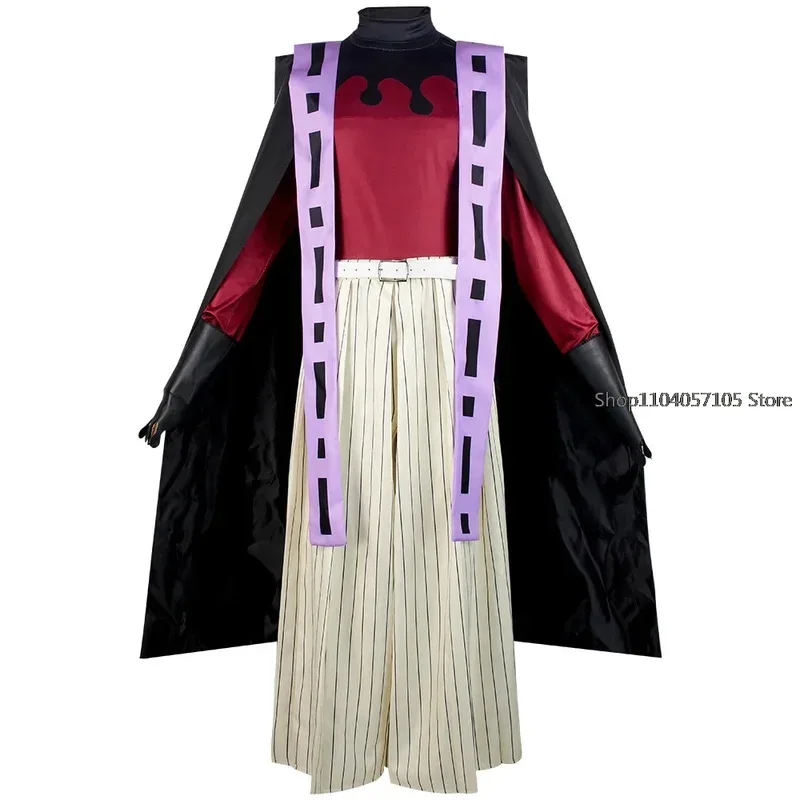 Demone Doma Douma Costume Cosplay Parrucca Fan Set Kimetsu No Yaiba Outfit Halloween Anime Douma Kimono per Uomo Donna