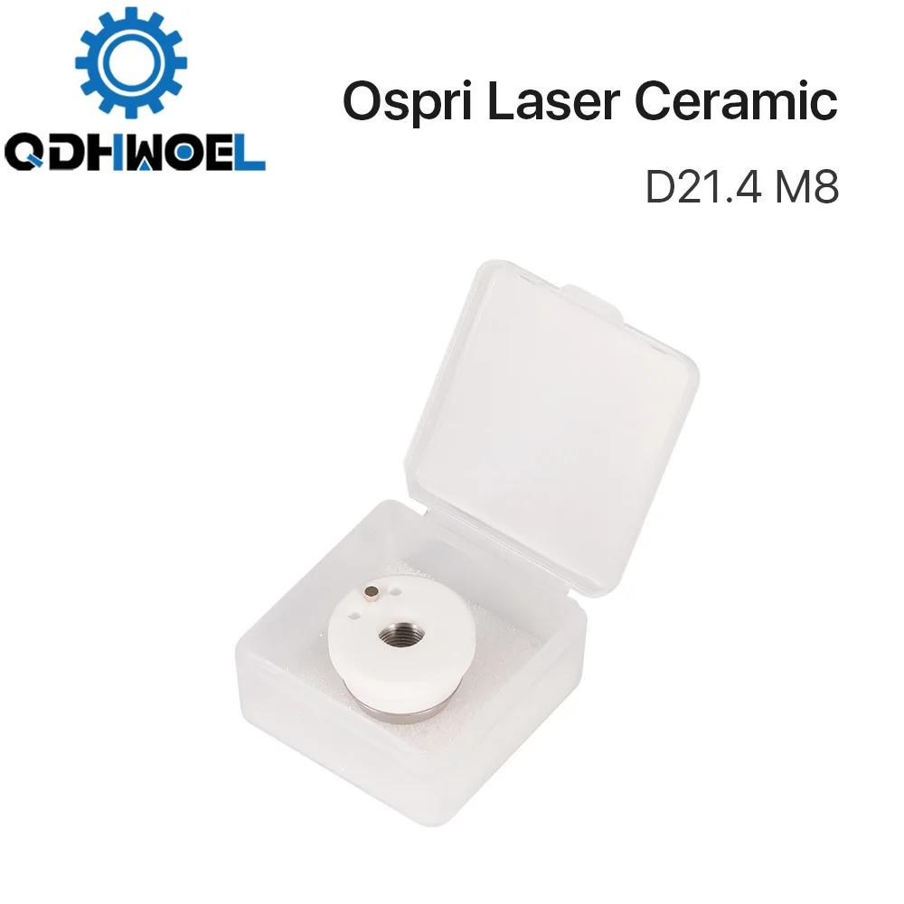 QDHWOEL OEM Ospri Laser Ceramic Nozzle Holder Laser Head Part Diameter 21.4mm M8 Thread for Ospri 3D Laser Cutting Head