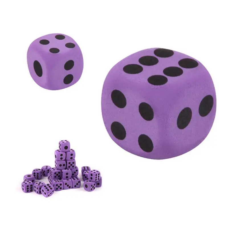 Dados de espuma gigante para crianças, dados de 3.8cm, para jogos ao ar livre, brinquedo para festa