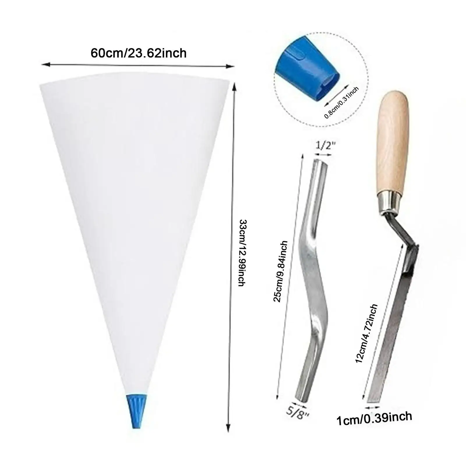 Durable PVC Tile Grout Sealer Bag Set with Leveling Tool for Stone Floor Masonry Use