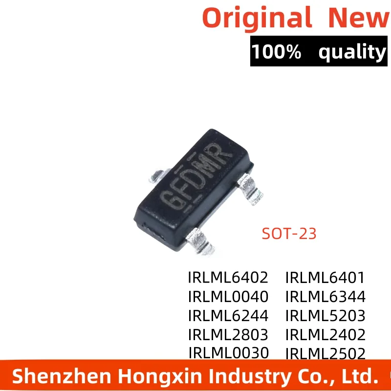 100% IRLML2502 IRLML2402 IRLML2803 IRLML0030 IRLML5203 IRLML6244 IRLML6344 IRLML6401 IRLML6402 IRLML0040 TRPBF, 50 개