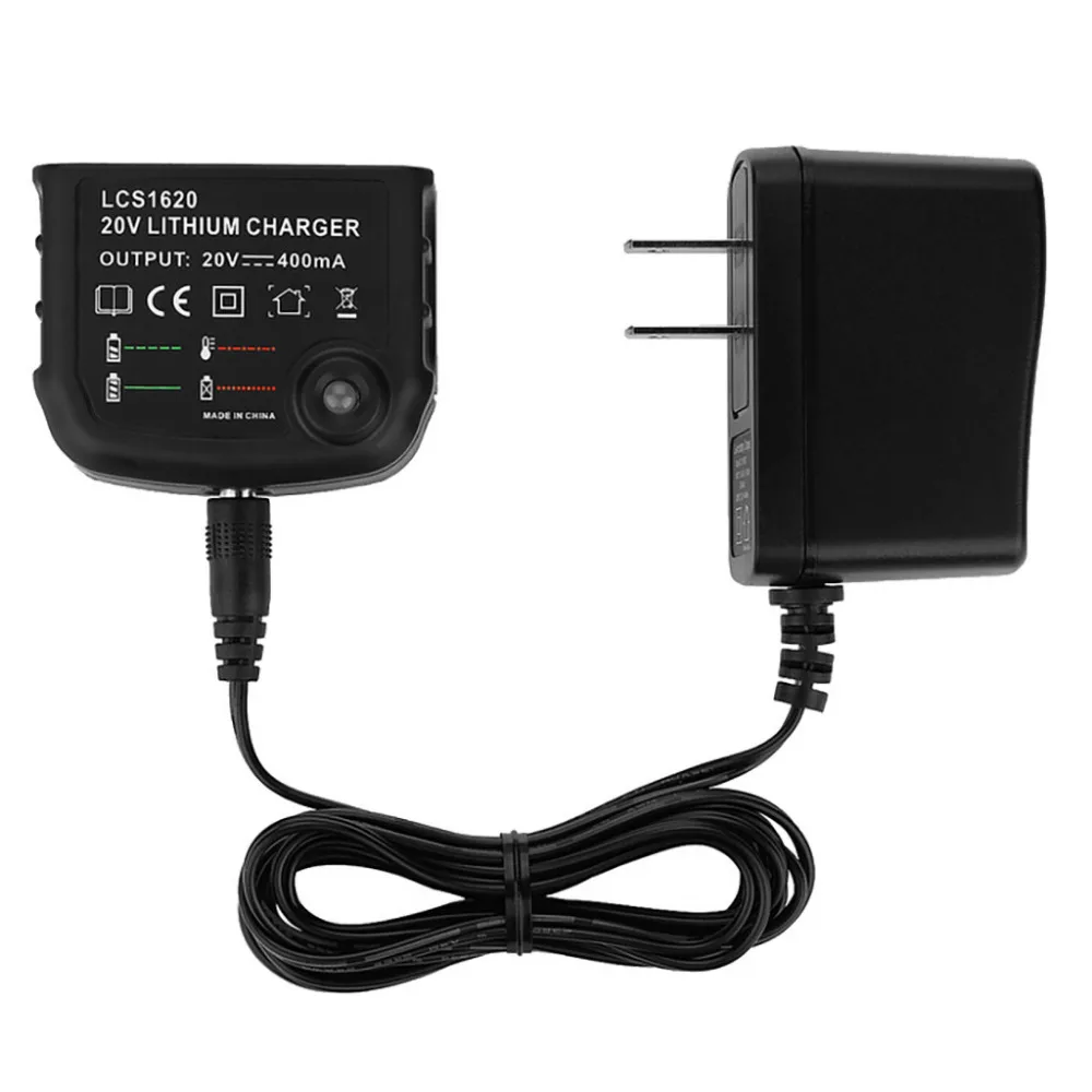 AC100V-240V LithiumIon Battery Charger Replacement LCS1620 for Black & Decker 14.4V 18V 20V