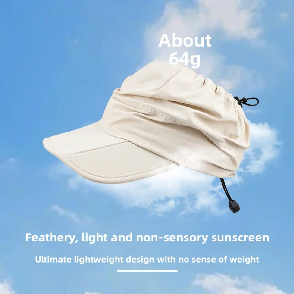 حقيبة قابلة للطي، قمة فارغة، قبعة بيسبول، سريعة الجفاف، الجري في الهواء الطلق، الرياضة، تظليل الشمس وقبعة الحماية من الشمس