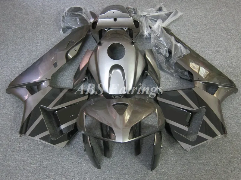 New ABS Whole Motorcycle Fairings Kit Fit for HONDA CBR600RR F5 2005 2006 05 06 Bodywork set Black Gray