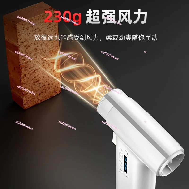 Turbine Fan 180,000 to Brushless Motor High Speed Turbine Hair Dryer Handheld Blower Gun 230g Wind Pressure