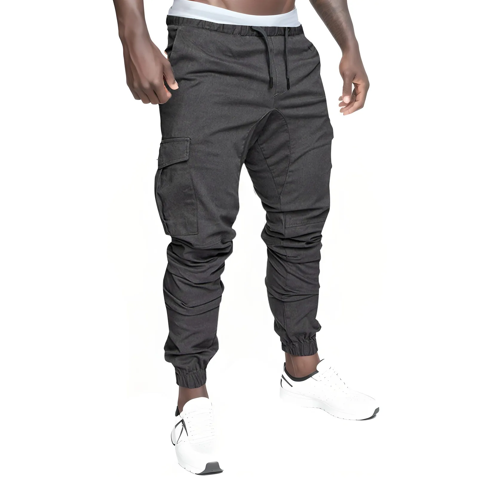 

2024 New Men Casual Fashion Pants Sportswear Skinny Male Trousers Gyms Tracksuits Hip Hop Streetwear Joggers Sweatpants