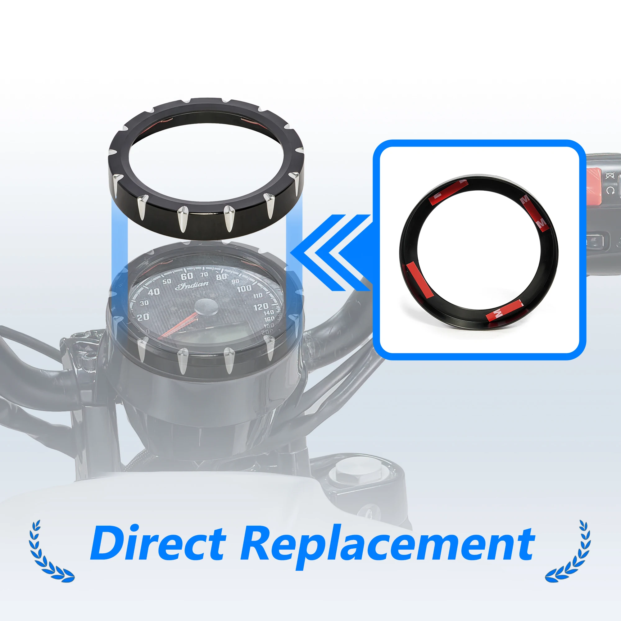 Sharpen Your Gauge – CNC Cutting Edge Speedometer Trim Ring for Indian Scout / Scout Bobber – Instrument Bezel Cover, CNC Machin