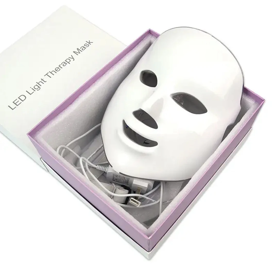 Led Photon Beauty Mask Instrument Repair Damaged Skin Rejuvenation Remove Fine Lines Face and Neck Care Mask