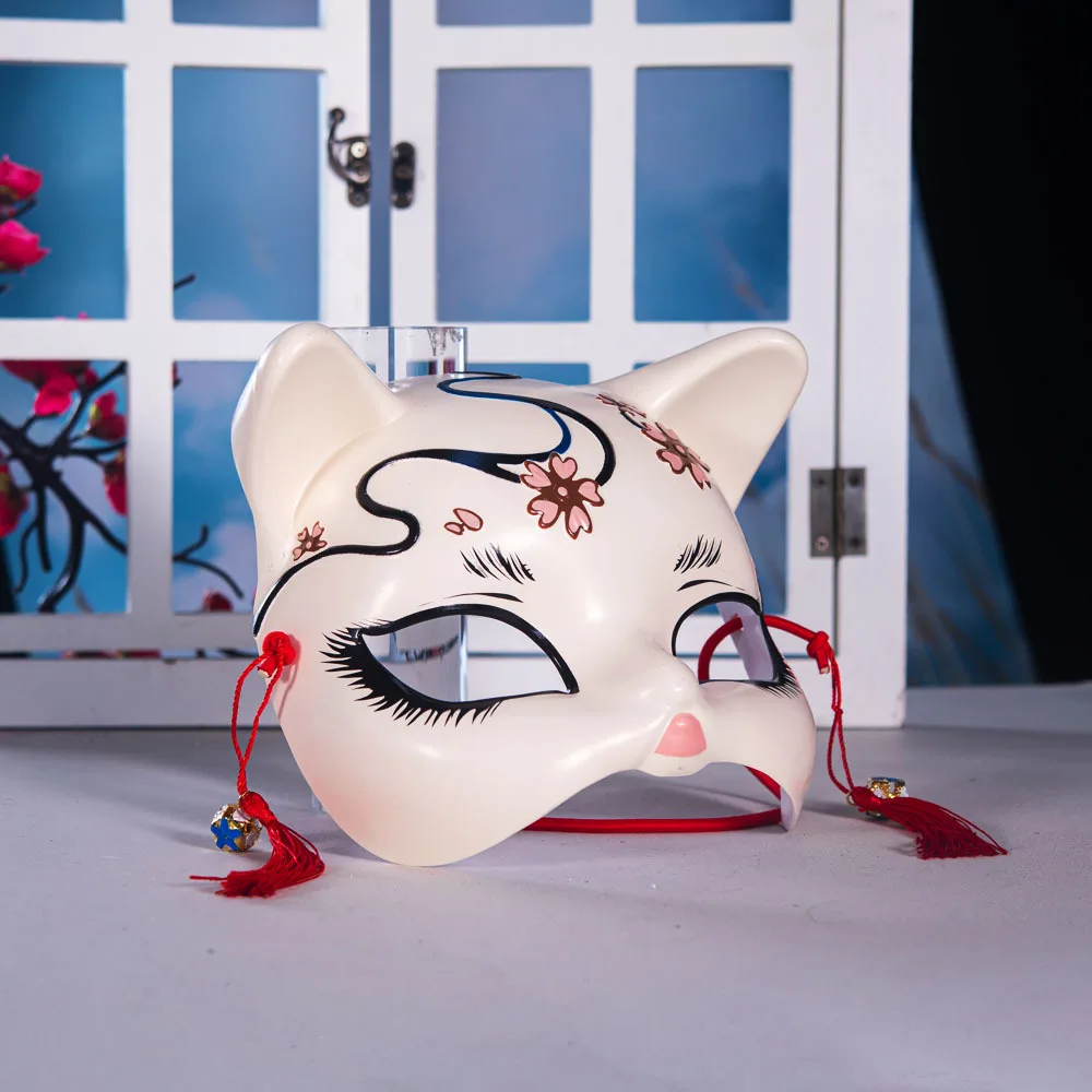 Cute Fireworks Kitten Face Mask Cat Head Painted Mask Cosplay Stage Performances Masquerade Parties Mask