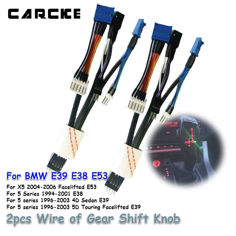 

E39 2pcs Wires of Gear Shift Knob For BMW E38 E53 Gear Shifter Lever Cable Repair Retfit Parts Modified Interior Car Accessories