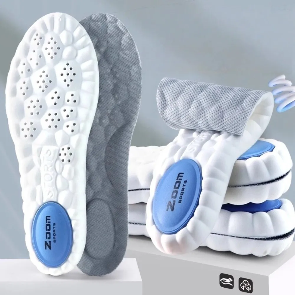 1 Paar Neue 4D Weiche Plantarfasziitis-Einlegesohle mit Gewölbestütze, Atmungsaktive Schuheinlagen, Stoßdämpfende Orthopädische Einlagen zur Fußpflege