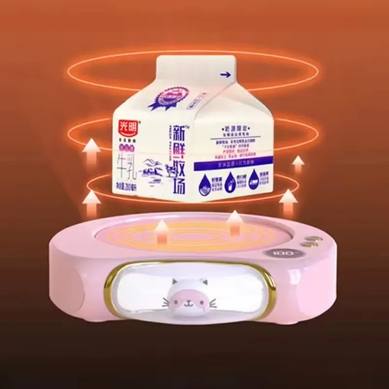 Calentador de tazas eléctrico Calentador de tazas 100 ℃   Calentador de té caliente, posavasos de 5 velocidades, calentadores de tazas de temperatura para café, té de la leche, almohadilla térmica