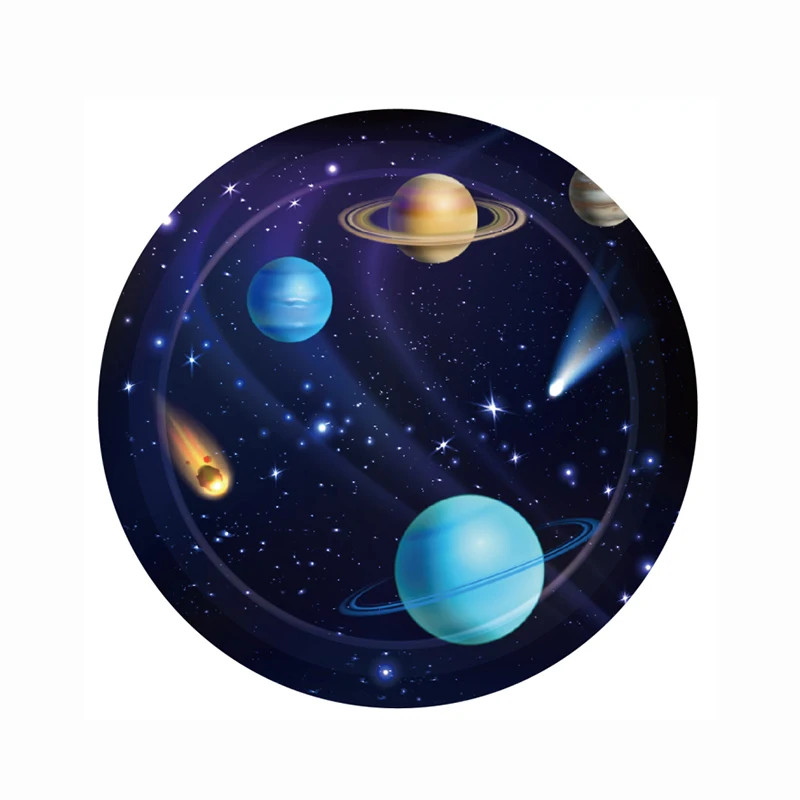 Planet Astronaut PlasticTablecloth Space Birthday Table Decoration Blue Galaxy Space Theme Tablecloth Baby Shower Decoration view 2