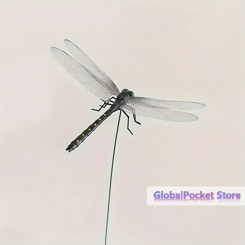 Outdoor Mosquito Repellent Simulation Stick Dragonfly Rope Dragonfly Repellent Artifact Dragonfly Stakes Yard Plant Lawn Decor