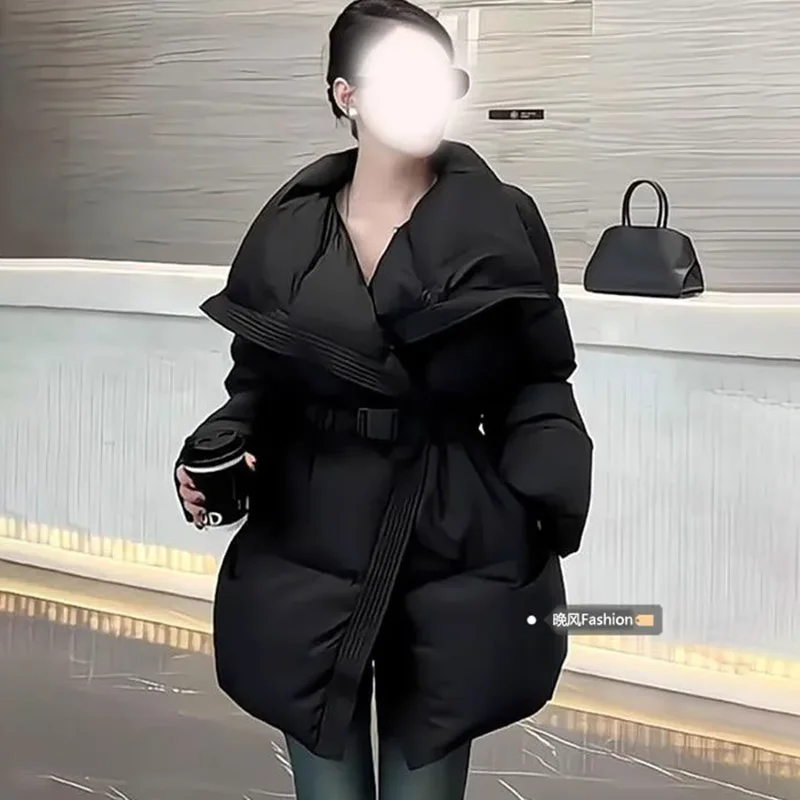 

Korean Down Cotton-Padded Jacket Women's Overcoat Winter Autumn New Lathers Thick Warm Parka Long-Sleeved Loose Cotton Jacket