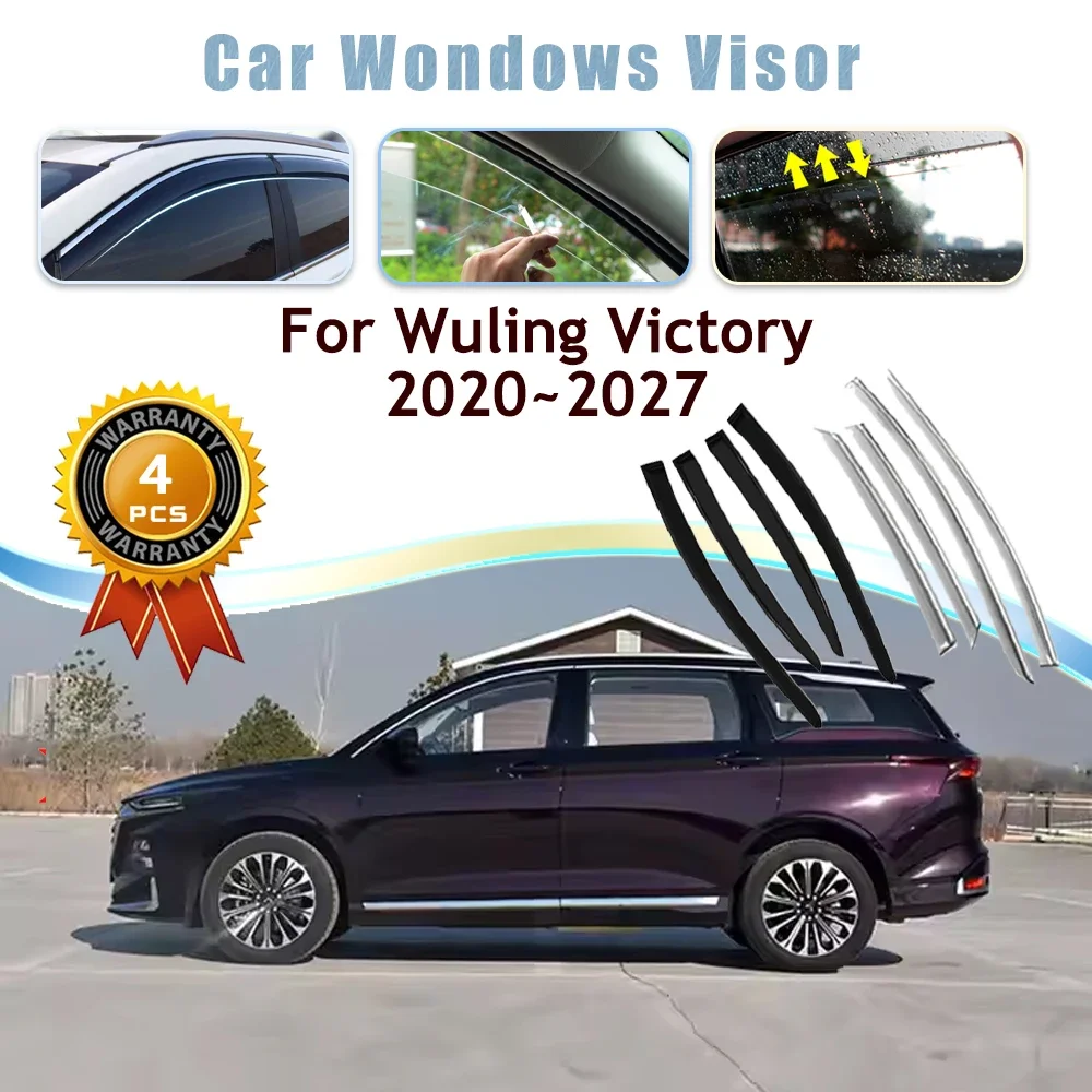 

Car Window Visor For Wuling Victory Kaijie CN220M 2020-2027 Rain Guard Deflector Trims Cover Weathershield Vent Auto Accessories