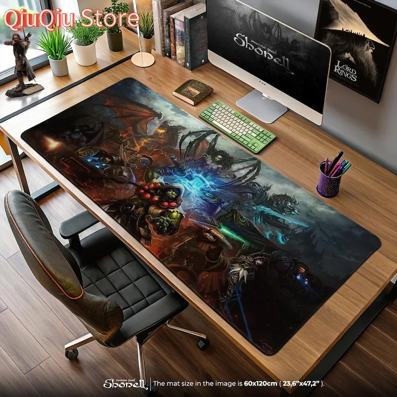 Alfombrilla de ratón Blizzard Legends, alfombrilla de escritorio Epic Warcraft Starcraft Diablo, arte Thrall Arthas Kerrigan, decoración de regalo para jugadores