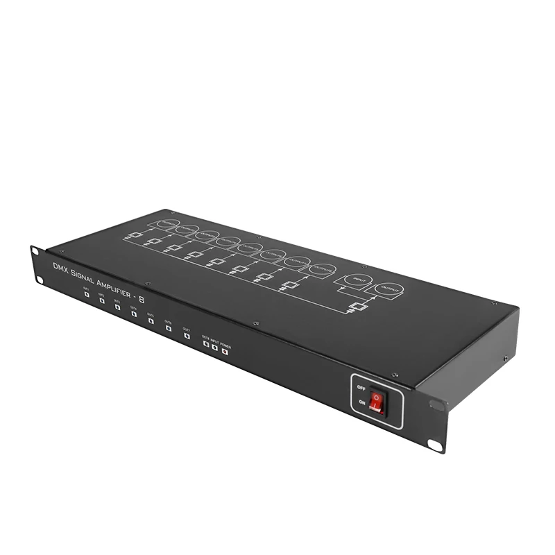 Dmx 8 طريقة شبكة المتوسع الناتج 8x512 4096 قنوات ل Satge Dj وحدة تحكم في الإضاءة Artnet إلى DMX عقدة DJ ديسكو المرحلة