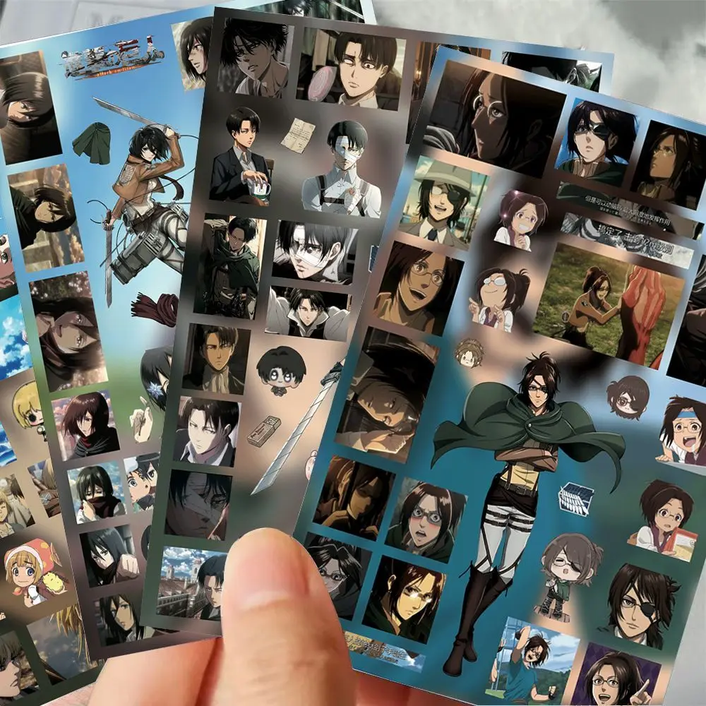 

Attack on Titan Sticker Board Mikasa·Ackerman Eren Jaeger Anime Hot Blooded Character Collage Material Pack Waterproof Sticker