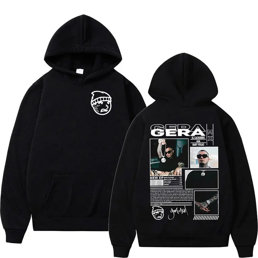 Rapero GERA MX Tour Album 2025 gráfico con capucha de los hombres Hip Hop de gran tamaño de manga corta sudaderas gran oferta ropa de lana sudaderas con capucha