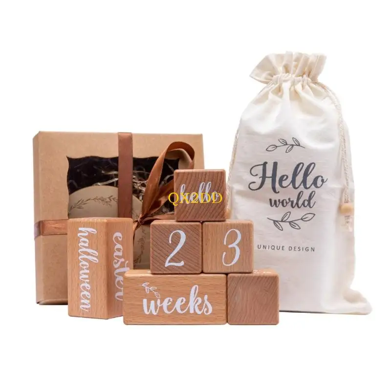 

QX2D Дружественные деревянные номера маркеры костюм аксессуар для детской фотографии и украшения комнаты