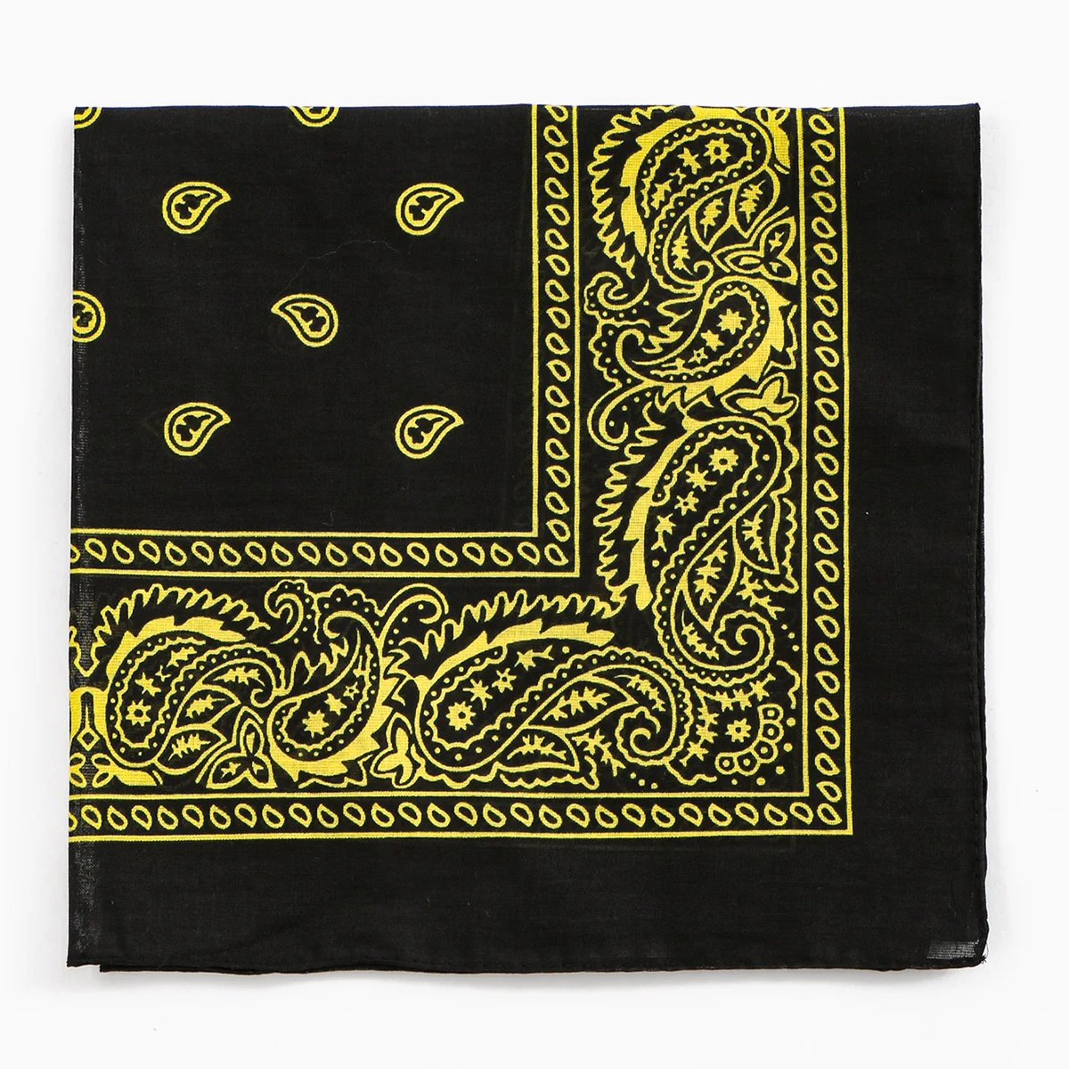 55*55 سنتيمتر امرأة مطبوعة بيزلي باندانا في الهواء الطلق Headbands سلسلة سوداء أوشحة مربعة للجنسين الشعر منديل اكسسوارات هدية