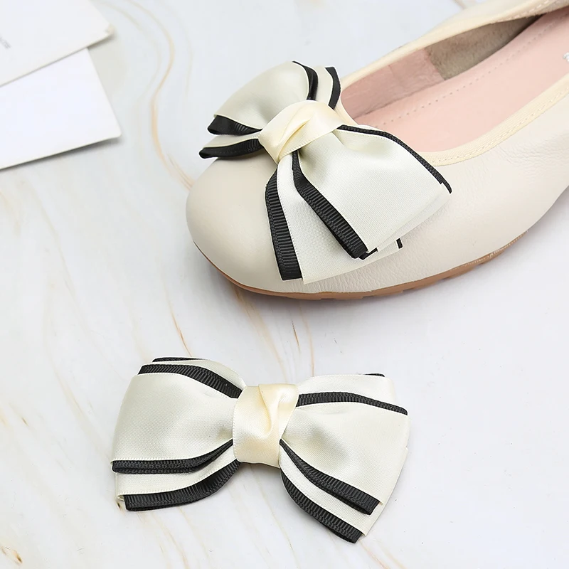 Shoe Flower Shoe Buckle Single Shoe Marriage Shoes DIY Accessories Romantic Fairy Wind Bow Japanese Soft Sister Shoes Decoration