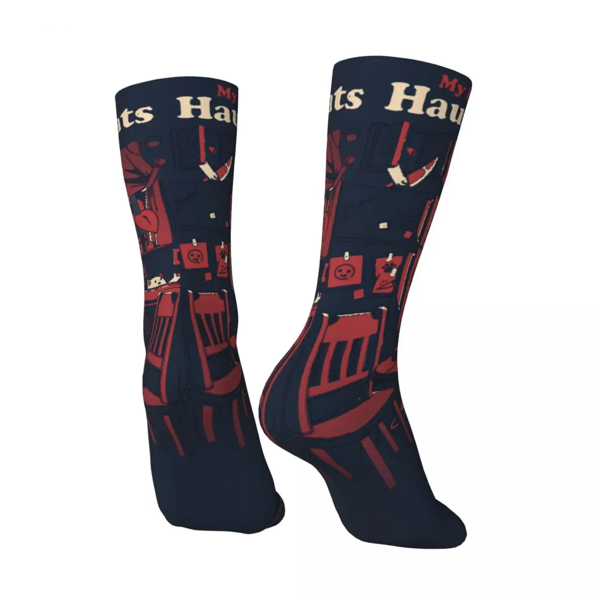 Hip Hop Retro Haunted Crazy Men's Compression Socks Unisex Cat The Return Of Vampurr Horror Halloween Harajuku Seamless Sock