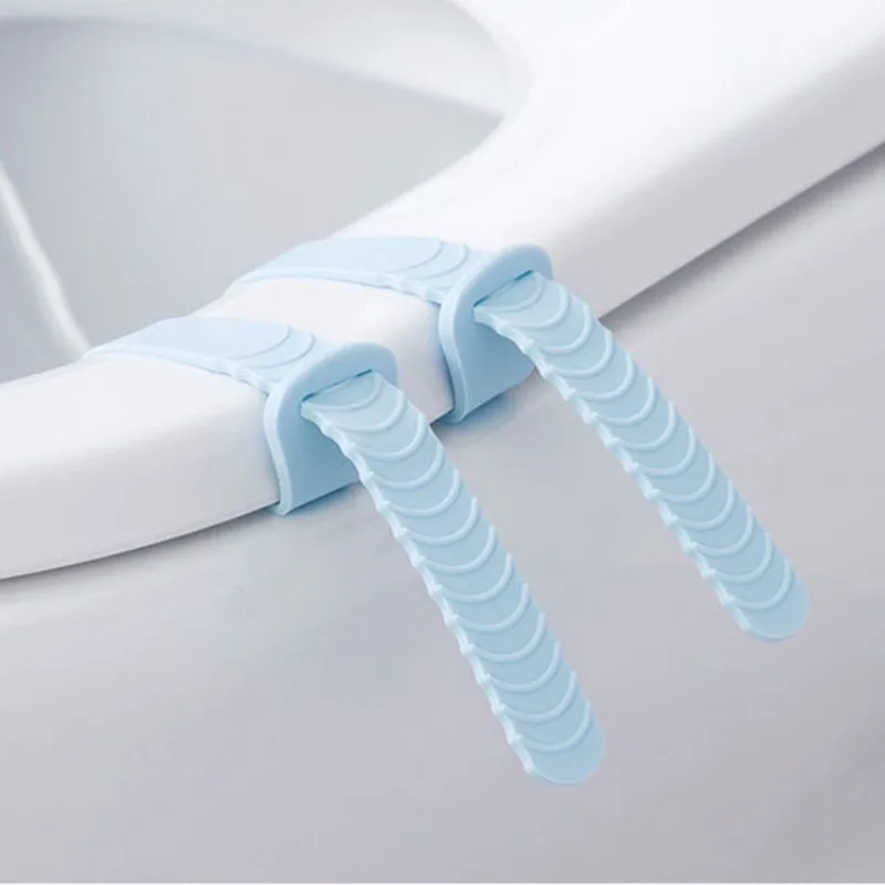 2pcs Silicone Toilet for Seat Handle Avoid Contact Toilet for Seat Lifter Bathroom Hygienic Lifting Handle for Home Toilet Seat