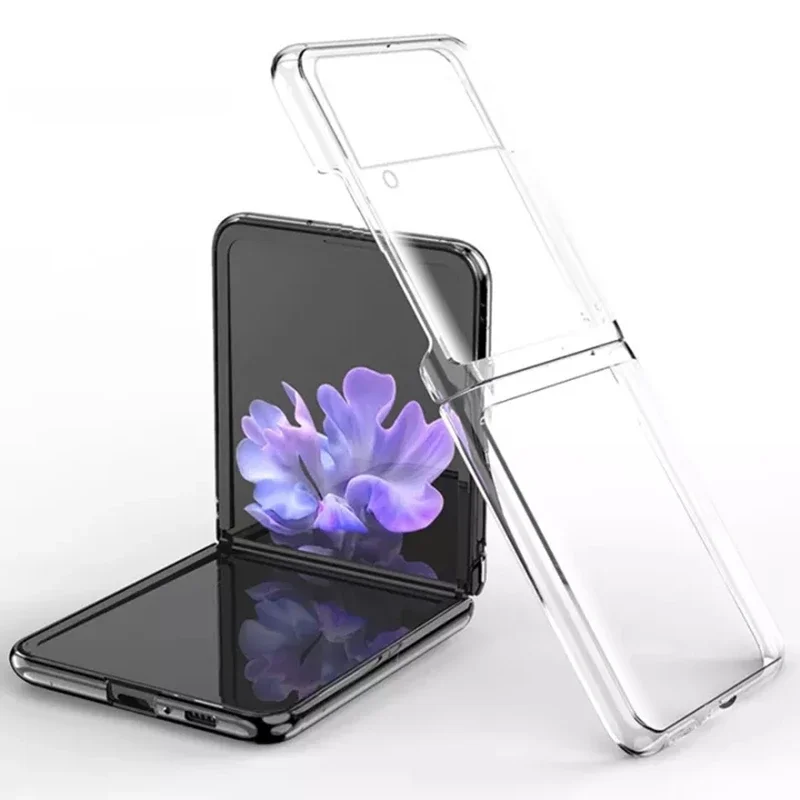 Case For Galaxy Z Flip 6 5 Flip 4 3 5G Transparent Hard PC Back Cover For Samsung Galaxy Z Flip6 Flip5 Flip4 Case Bumper Shell