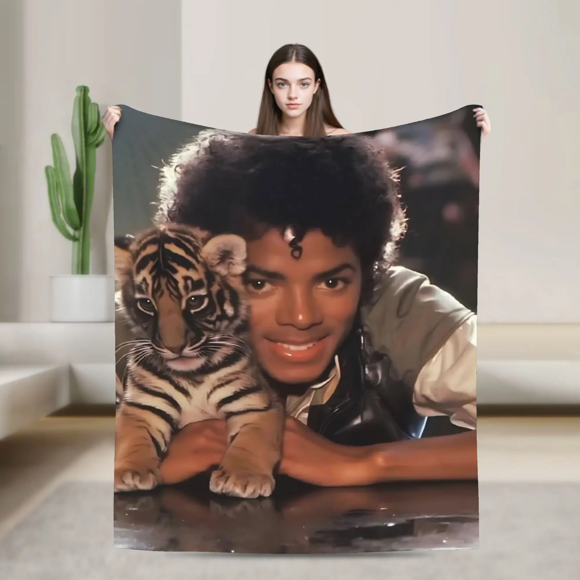 Michaels Jacksons Singer Pop Blanket Velvet Printed   Multifunction Warm Throw Blankets for Bed Couch Bedspreads
