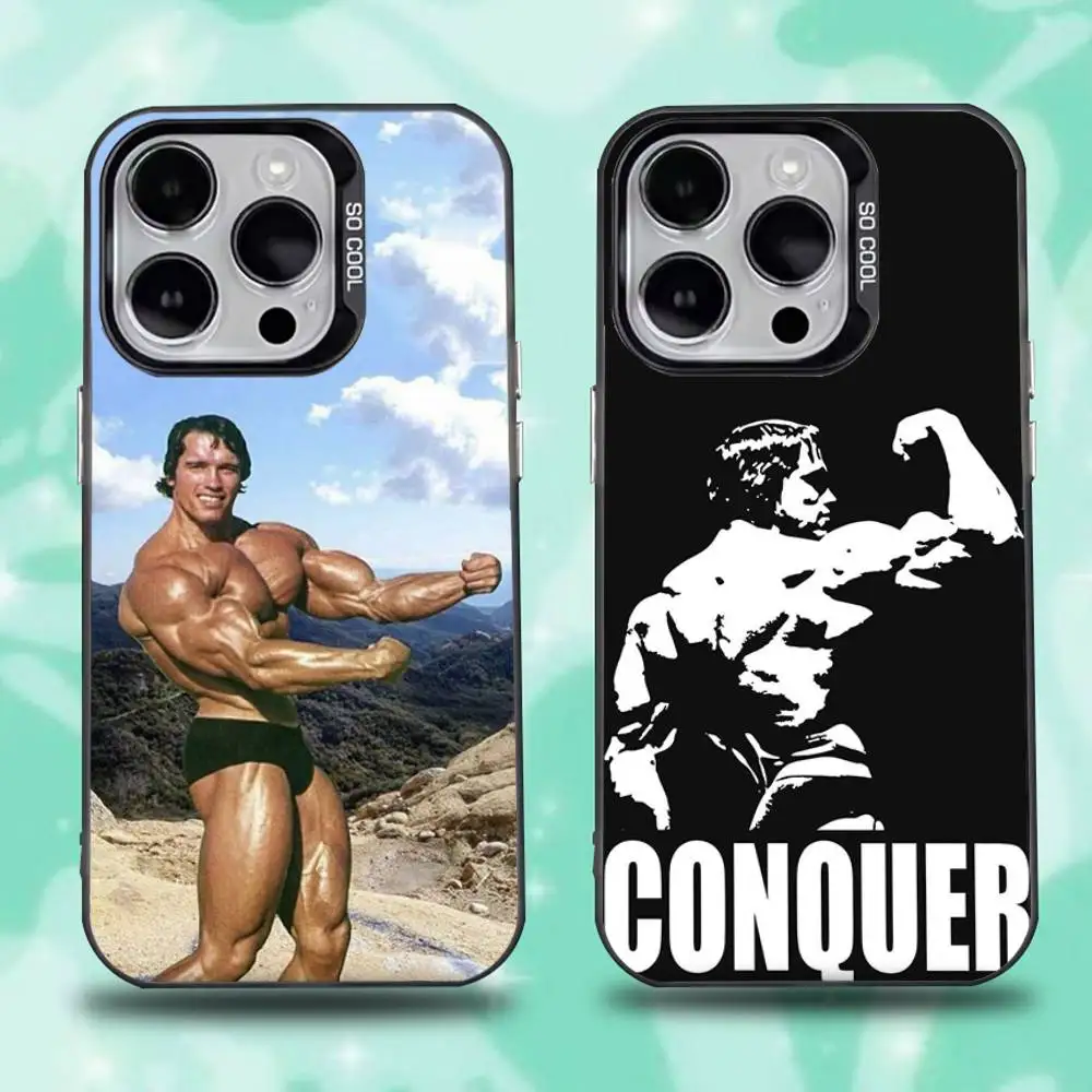 

Arnold Schwarzenegger Fitness Phone Case For iPhone 16,15,14,13,12,11,Mini,Pro,E,SE4,XS,MAX Black Candy Matte Cover