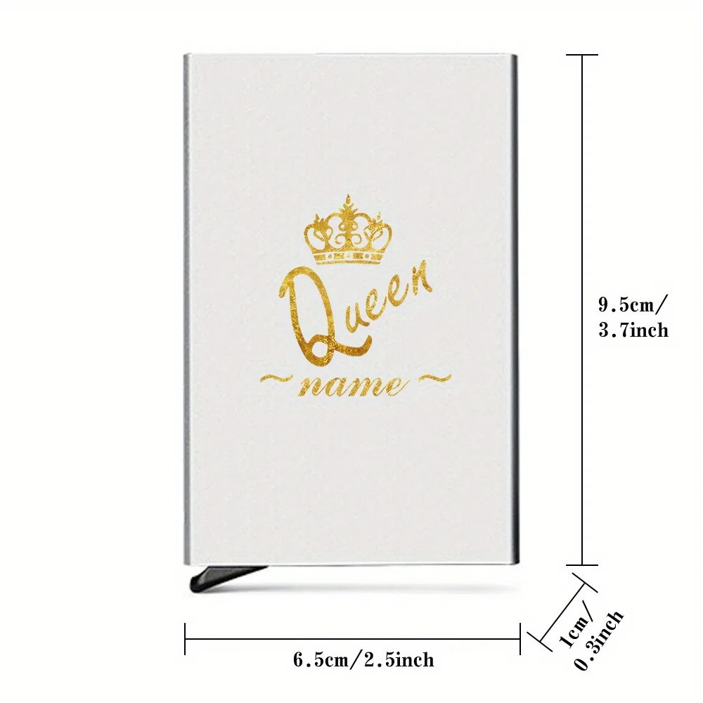 Personalized Customized Name Aluminum Credit Cards Holder Pop-Up Card Box Fashion Wallet Business Gifts Custom Products