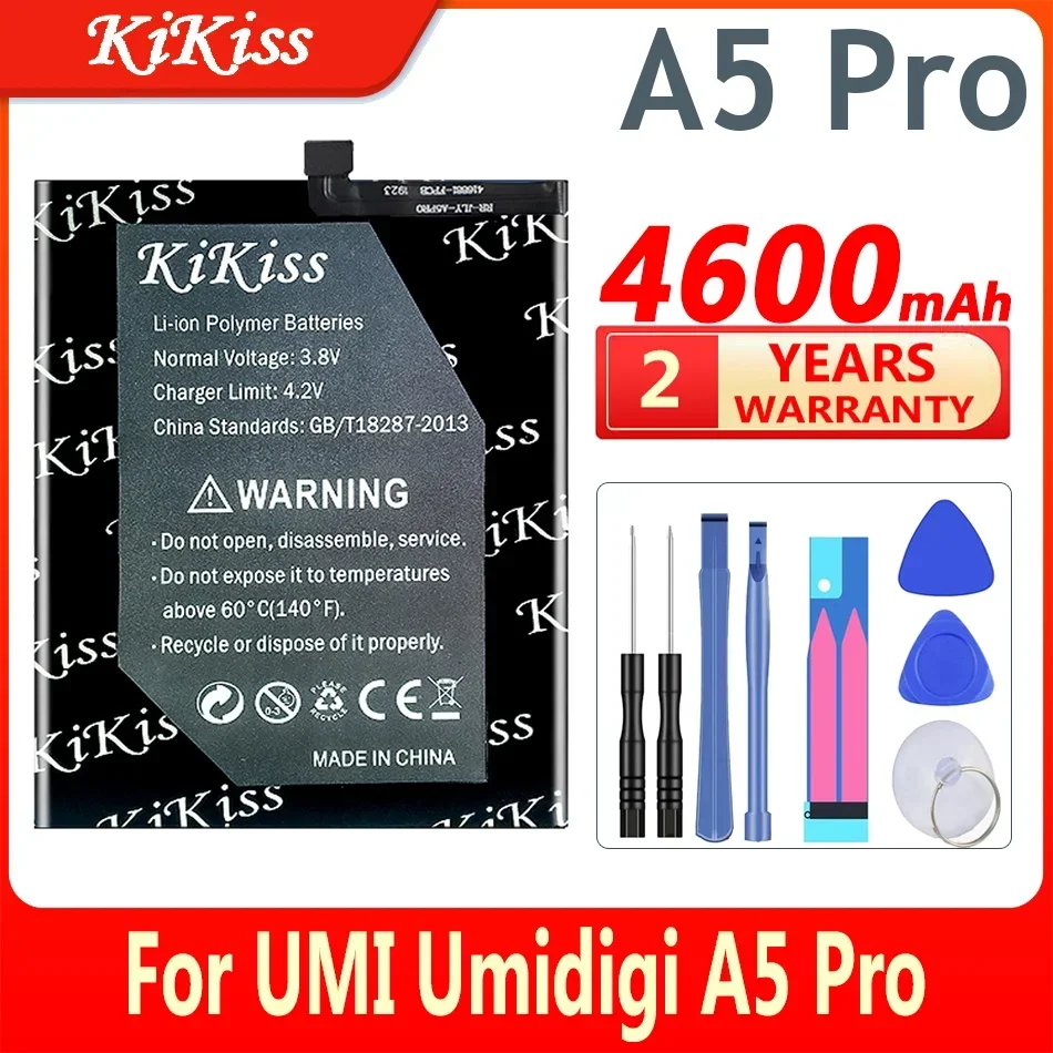 

4600mAh Battery For UMI Umidigi A5 Pro A5Pro Cell Phone Replacement Batteries For UMI Umidigi A 5 Pro+Tools