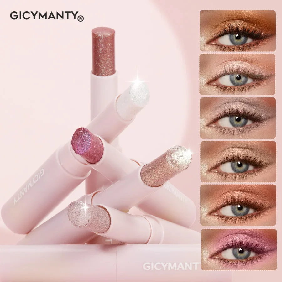 Cross-border Makeup GICYMANTY Jelly Eyeshadow Stick Starlight Pearlescent Fine Flashing Eyeshadow Pen Highlight Silkworm Brighte