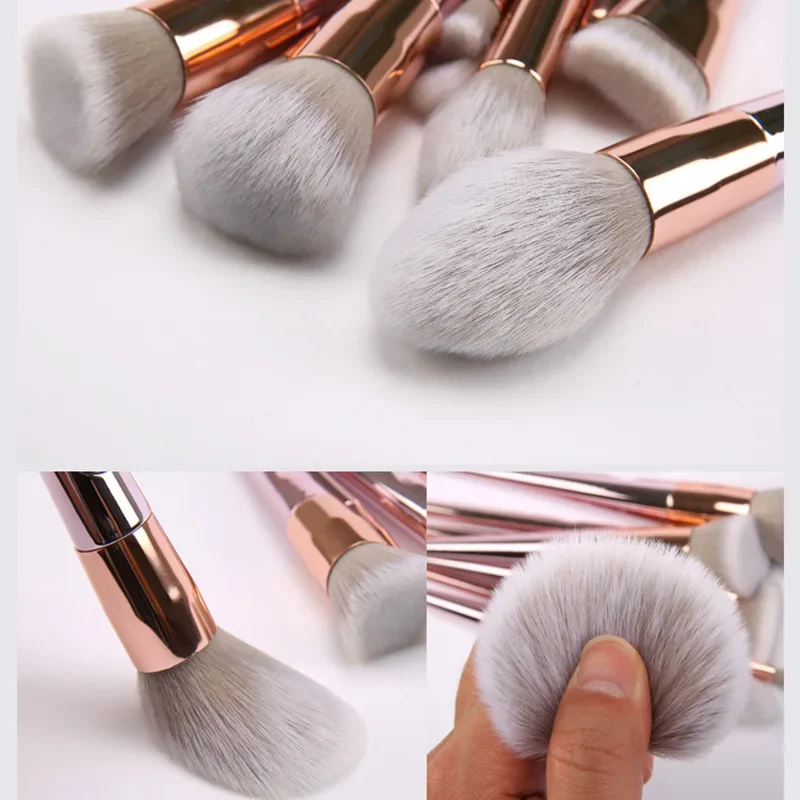 10 teile/satz Champagner Make-Up Pinsel Set für Kosmetische Foundation Puder Erröten Lidschatten Kabuki Blending Make-Up Pinsel Schönheit Werkzeug