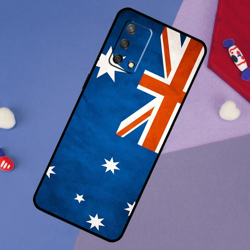 Australia Flag Case For OPPO A17 A54 A57 S A77 A74 A94 A5 A9 A53 A15 A16 A76 A96 A52 A72 A18 A58 A98 A78