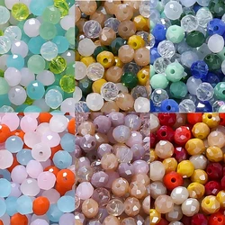 1000Pcs 4mm Mixed Austria Faceted Crystal Glass Beads Loose Spacer Round Beads for DIY Jewelry Making Accessories Wholesale