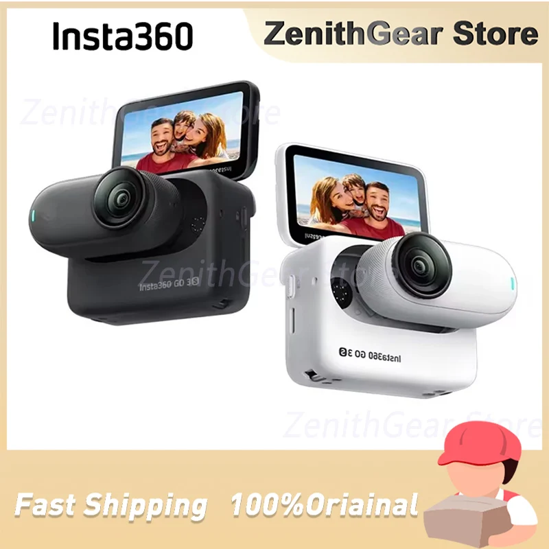 

Insta360 GO 3S 4K Крошечная портативная камера для видеоблогов, POV без помощи рук, крепление в любом месте, стабилизация, срок службы батареи 140 минут, водонепроницаемость 10 м