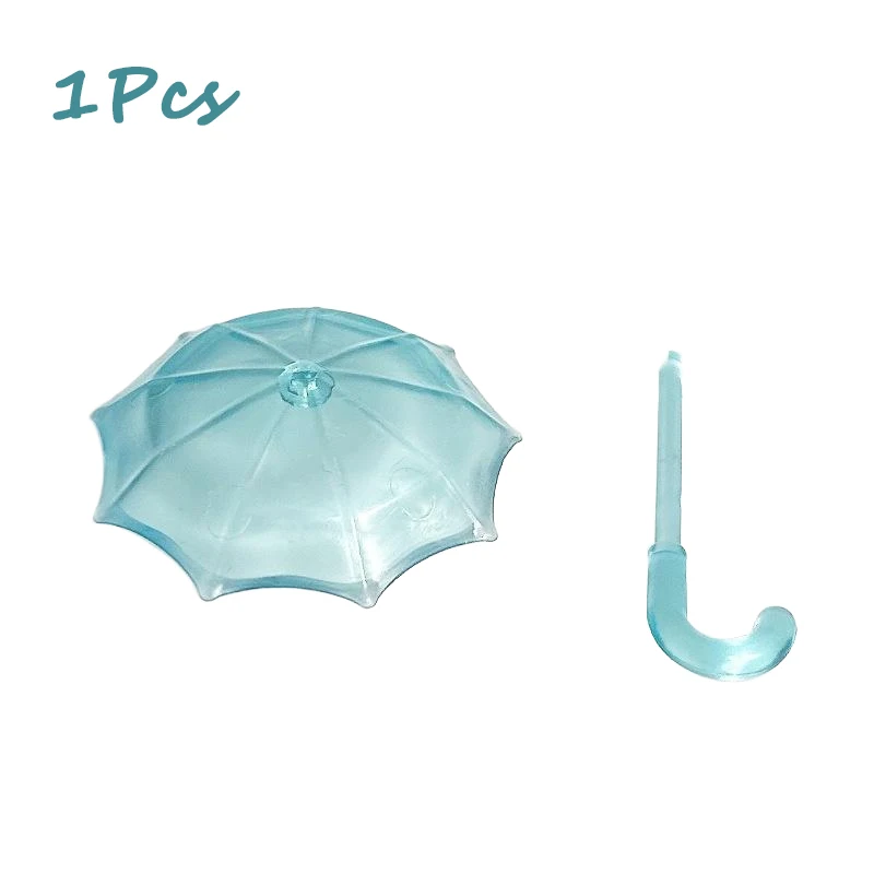 

1Pcs Dollhouse Furniture Accessories Transparent Plastic Mini Umbrella Home Decoration Children's Play Toys