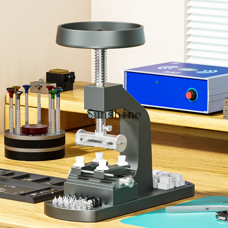 

Precision 5700 desktop threaded tooth locking machine with steering wheel meter opener rotating groove back cover tool