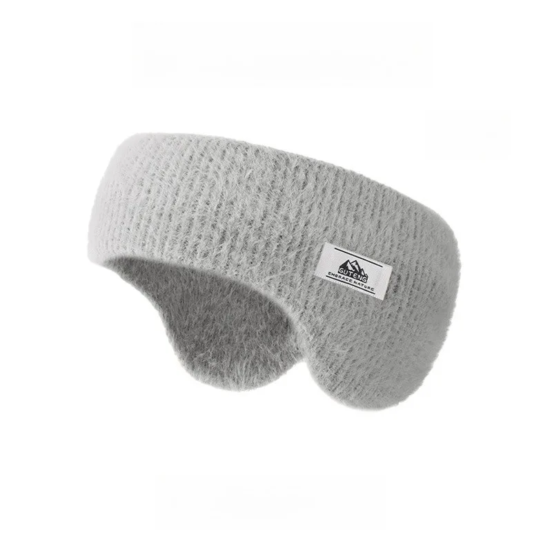 Knitted Thermal Earmuffs Women's Head-mounted Earmuffs Outdoor Riding Cold-proof Ear Bags Thickened Ear Covers