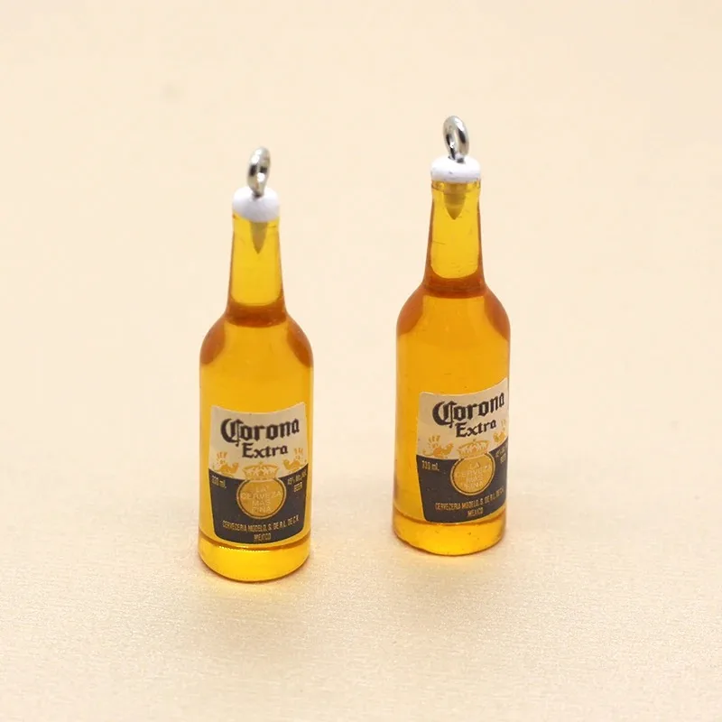 10pcs 44x11mm Popular Bottle Resin Charms Cute Craft Pendant For Earring Keychain Charms Diy Jewelry Make