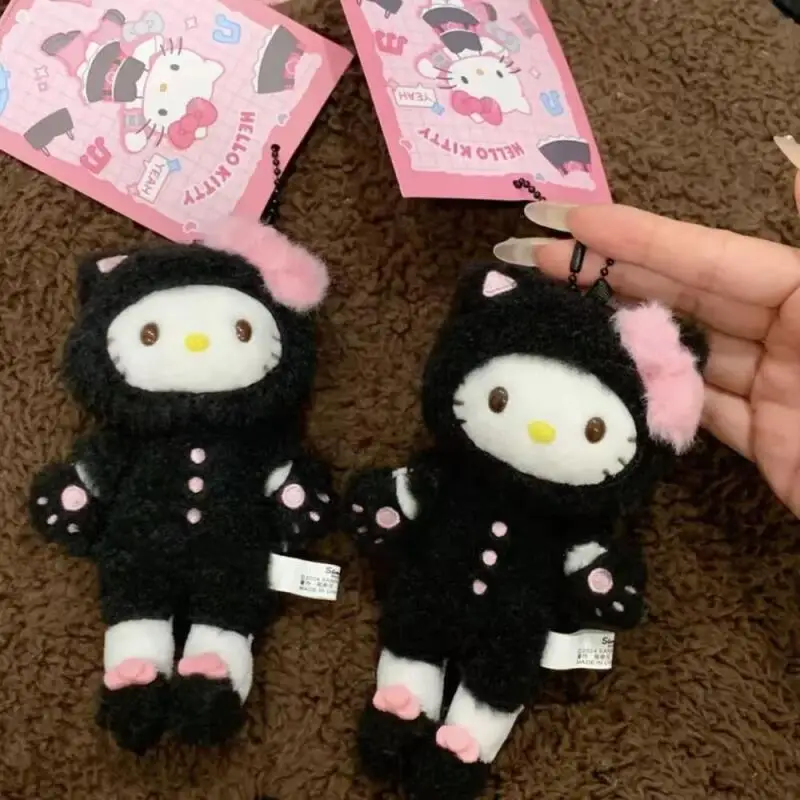 Sanrio One Day Series Hello Kitty porte-clés en peluche duration du sommeil poupée fille sac à main décoration de lit dessin animé jouets en peluche cadeau de vacances