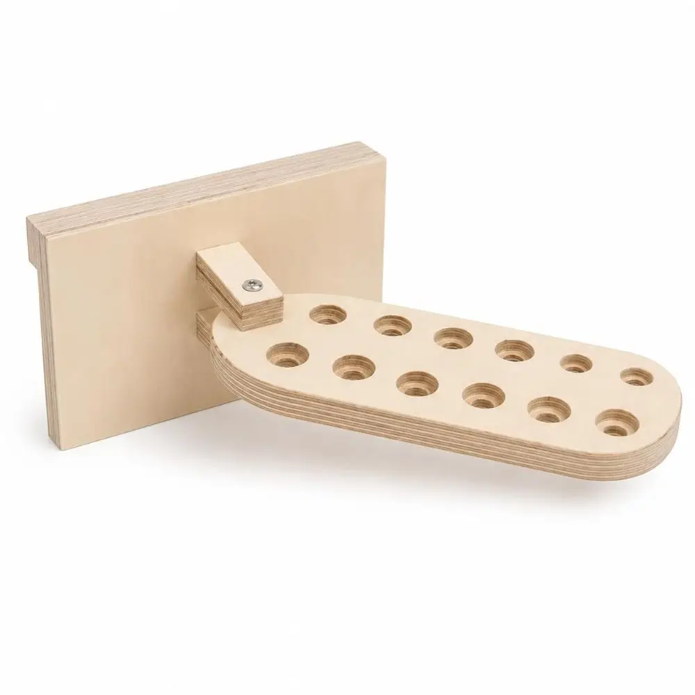 Wooden Screwdriver Holder Rack Wall-Mounted Space-Saving Screwdriver Organizer Universal Plywood Screwdriver Rack Garage