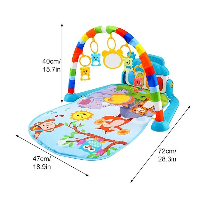 Toddlers' Non-Slip Playmat, Gym Atividade da criança, Playmats para 3-6-12 meses recém-nascidos, 5 em 1