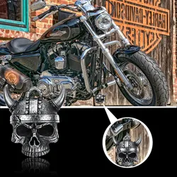 Retro Gothic Ram Horns Skull Demon Bell Pendant Motorcycle Bell Necklace Men's Biker Exorcist Amulet Lucky Jewelry