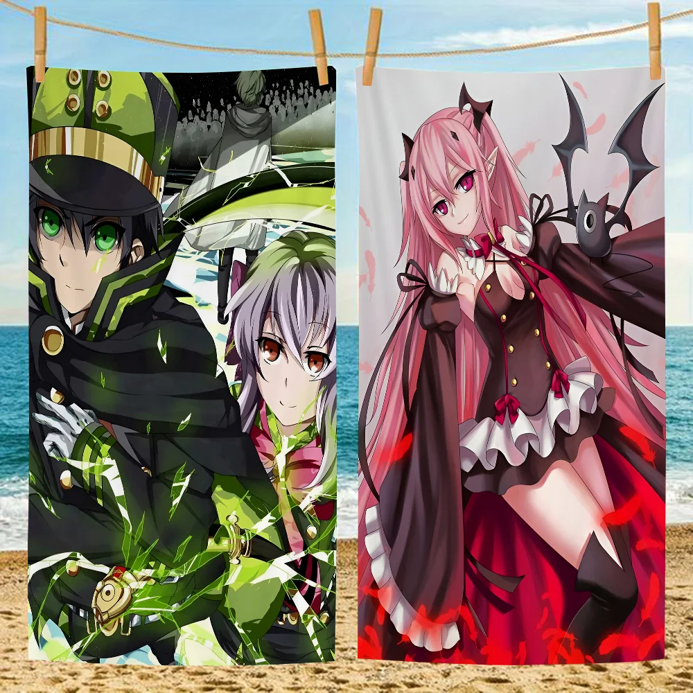 S-Seraph Of The End Microfiber Beach Towel Absorbent Quick Dry Soft Yoga Swimming Resort Mountain Climbing Towel