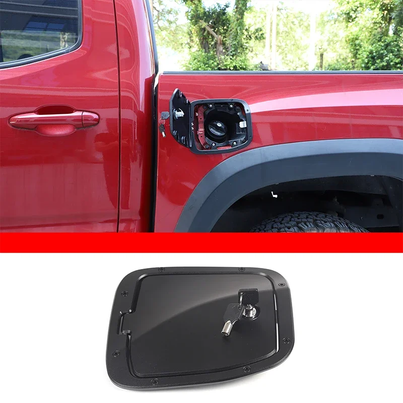 

For 2016-2022 Toyota Tacoma Aluminum Alloy Black Car Fuel Tank Cap Anti-theft Lock Cover Sticker Car Protection Accessories